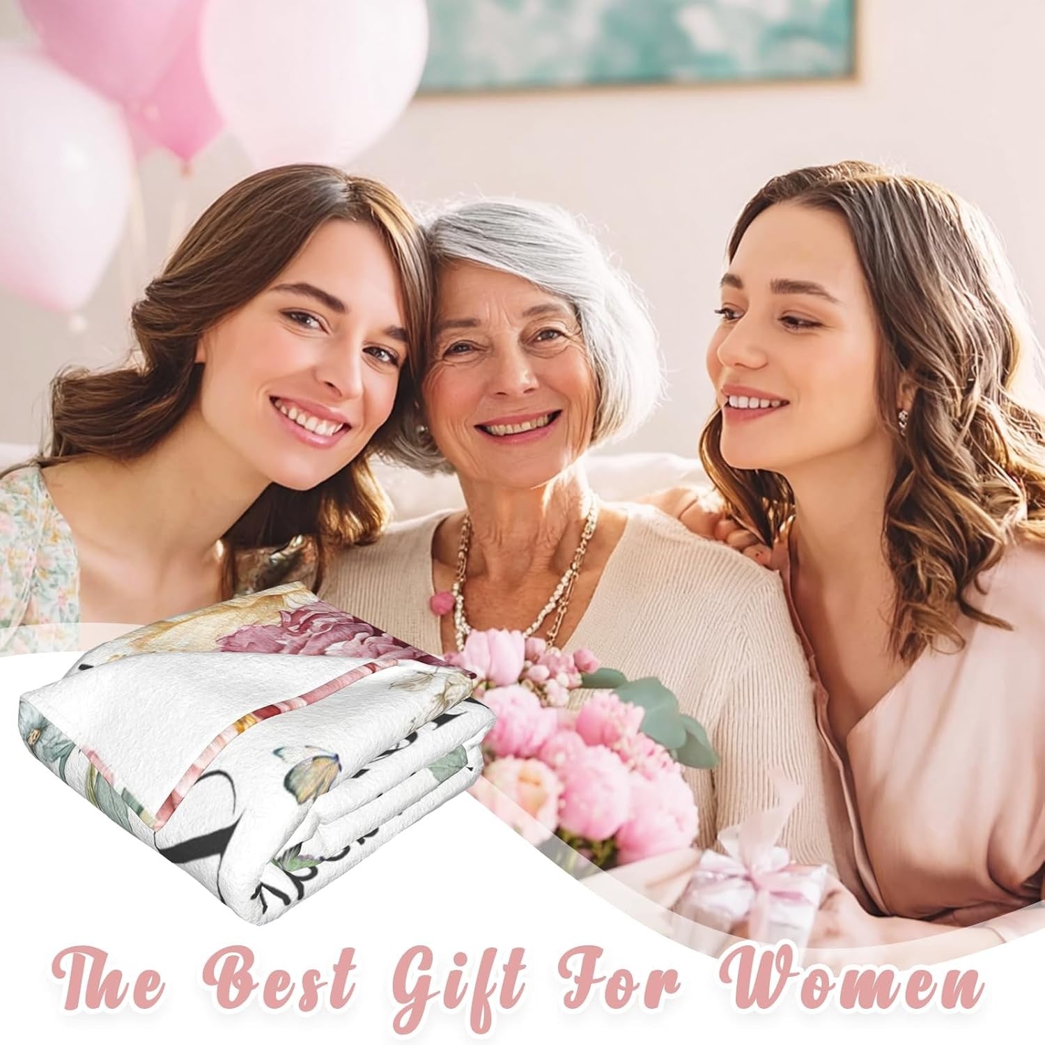 Best Mum Ever Blanket - Gifts for Mum from Daughter Son, Mother's Day, Birthday