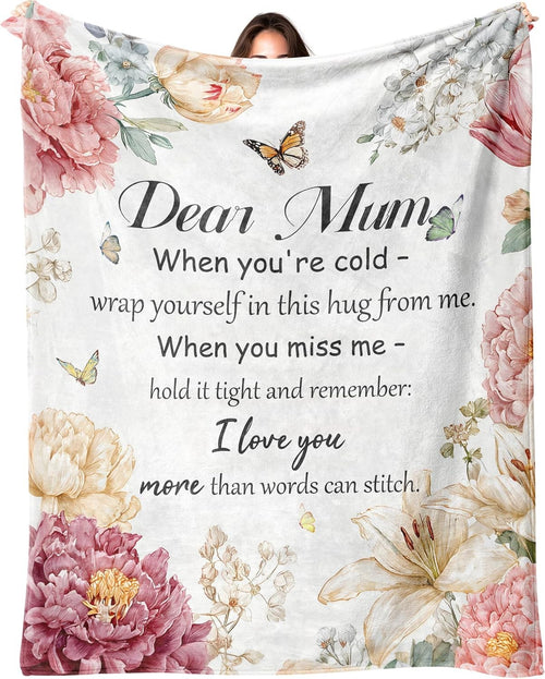Best Mum Ever Blanket - Gifts for Mum from Daughter Son, Mother's Day, Birthday