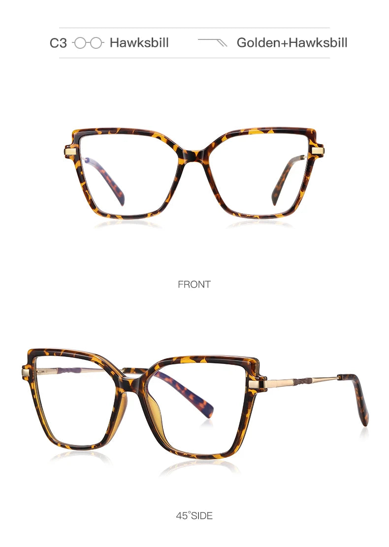 BEMORE Butterfly Anti-Blue Light Customizable Prescription High Quality Woman Reading Computer Eyewear Diopter 0 to +-400