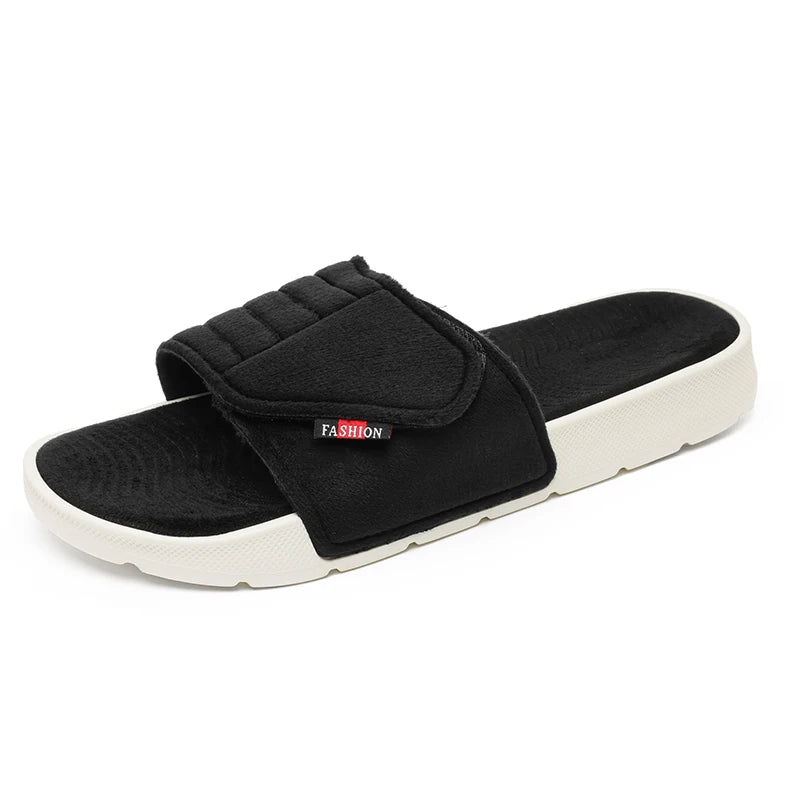 Men's Printed Skateboard Sandals Casual Non-Slip Thick-Soled Slippers Fashionable Summer Beach Indoor and Outdoor Home Shoes