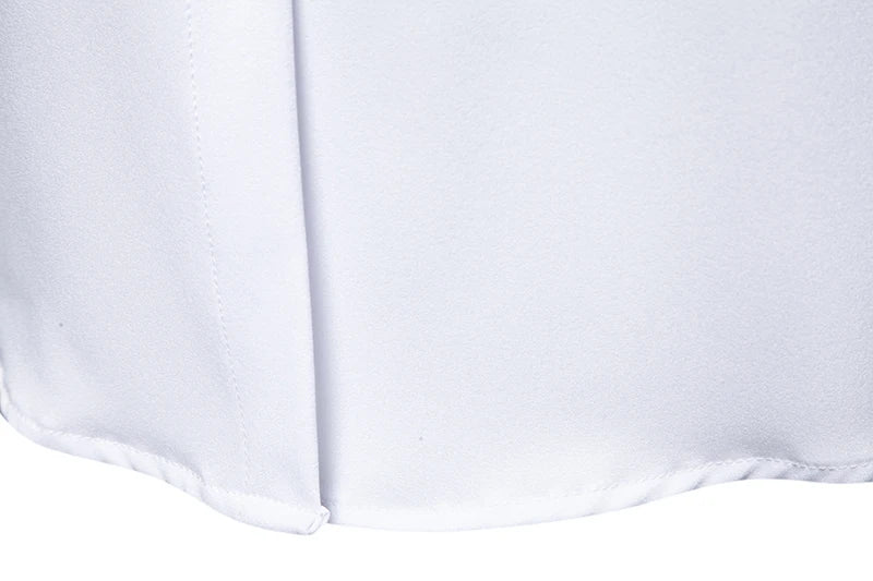 Fashion Man Stand Collar Shirt  Personality Oblique Button Irregular Long Sleeve Business Festival Hombre Mens Dress Shirts