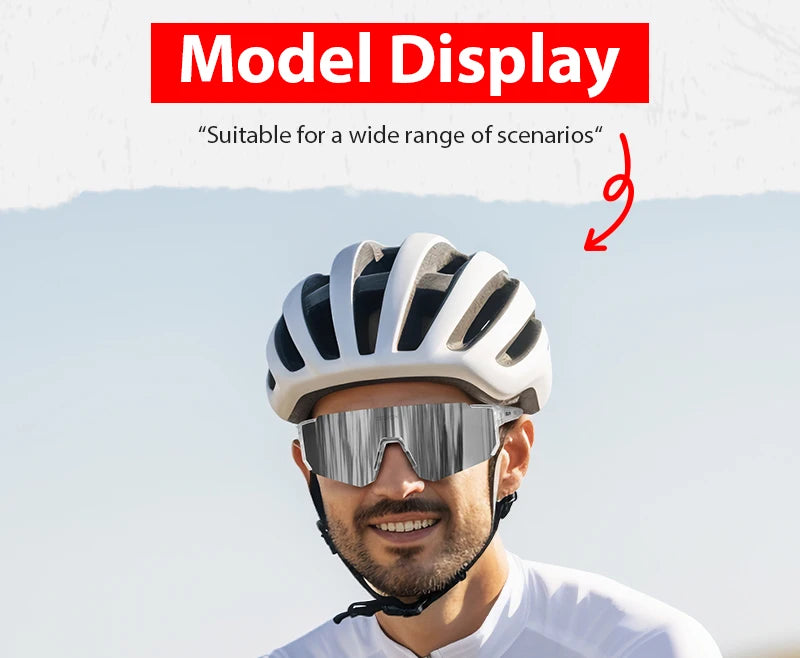 SCVCN New Outdoor Cycling Sunglasses Men MTB Bike Glasses  Sports Hiking Mountain Climbing Women Bicycle Cycling UV400 Goggles