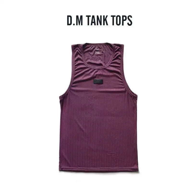 Men's Vest Fashion Trend Sports Breathable Vest Sleeveless Solid Tank Tops
