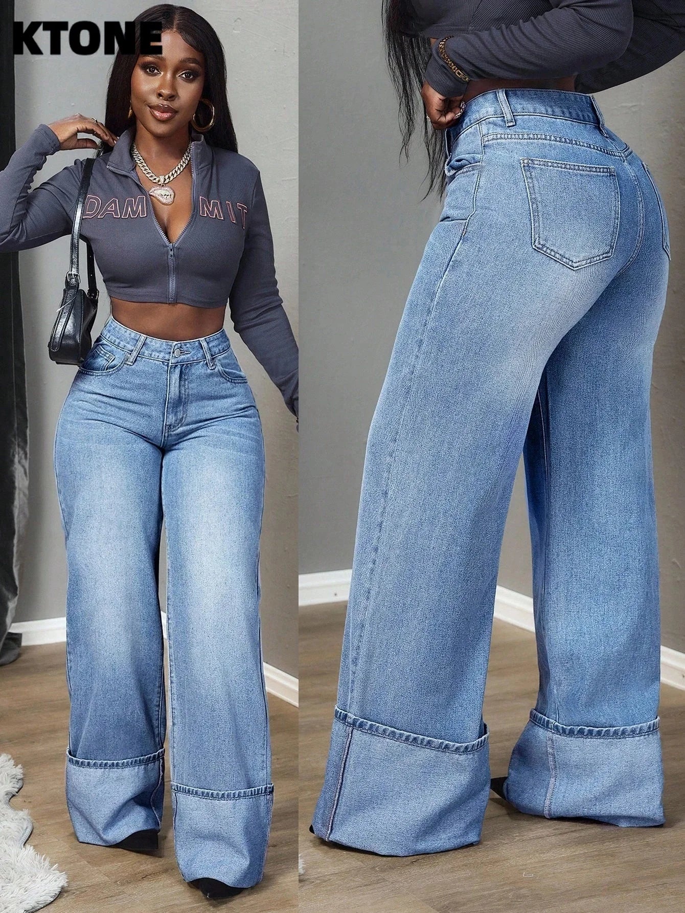 Unisex Denim Pants Black Baggy Jeans For Man Minimalist Solid Color Original Drip No accessories or belts included
