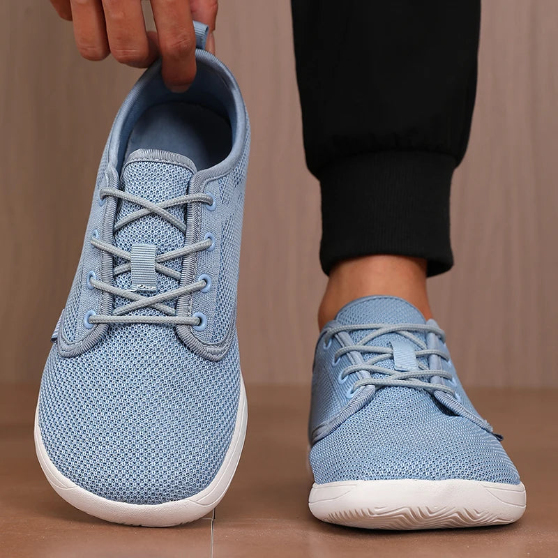 Unique Mesh Sports Shoes Flexible Wide Toe Breathable Minimalist Walking Shoes Outdoor Activities Tennis Foldable Men's Shoes