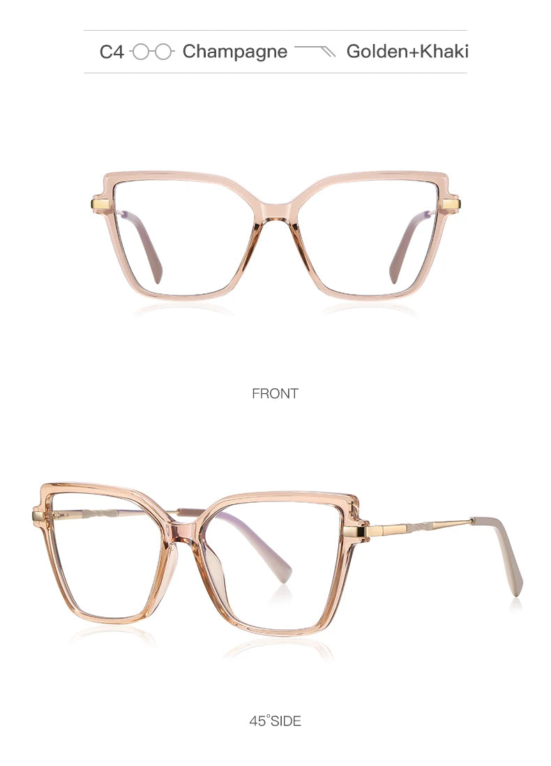 BEMORE Butterfly Anti-Blue Light Customizable Prescription High Quality Woman Reading Computer Eyewear Diopter 0 to +-400