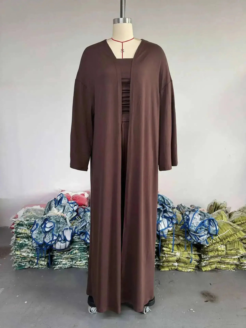 Summer Women's Clothing Casual 3Pcs Strapless Vest Long Cardigan Wide-Leg Pants Suit Lady Elegant Office Wear Outfits for Female
