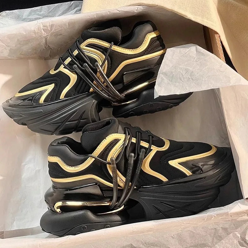 2026 Fashion Height Increase Sport And Leisure Shoe Designer Couples Outdoor Walking Shoe Thick Bottom Sport Shoe