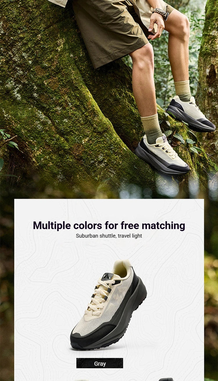 361 Degrees Qingyu Men Caravan shoes Summer Air Mesh Breathable Anti-slip Wear-resistant Male Outdoor Hiking Sneakers 672626767