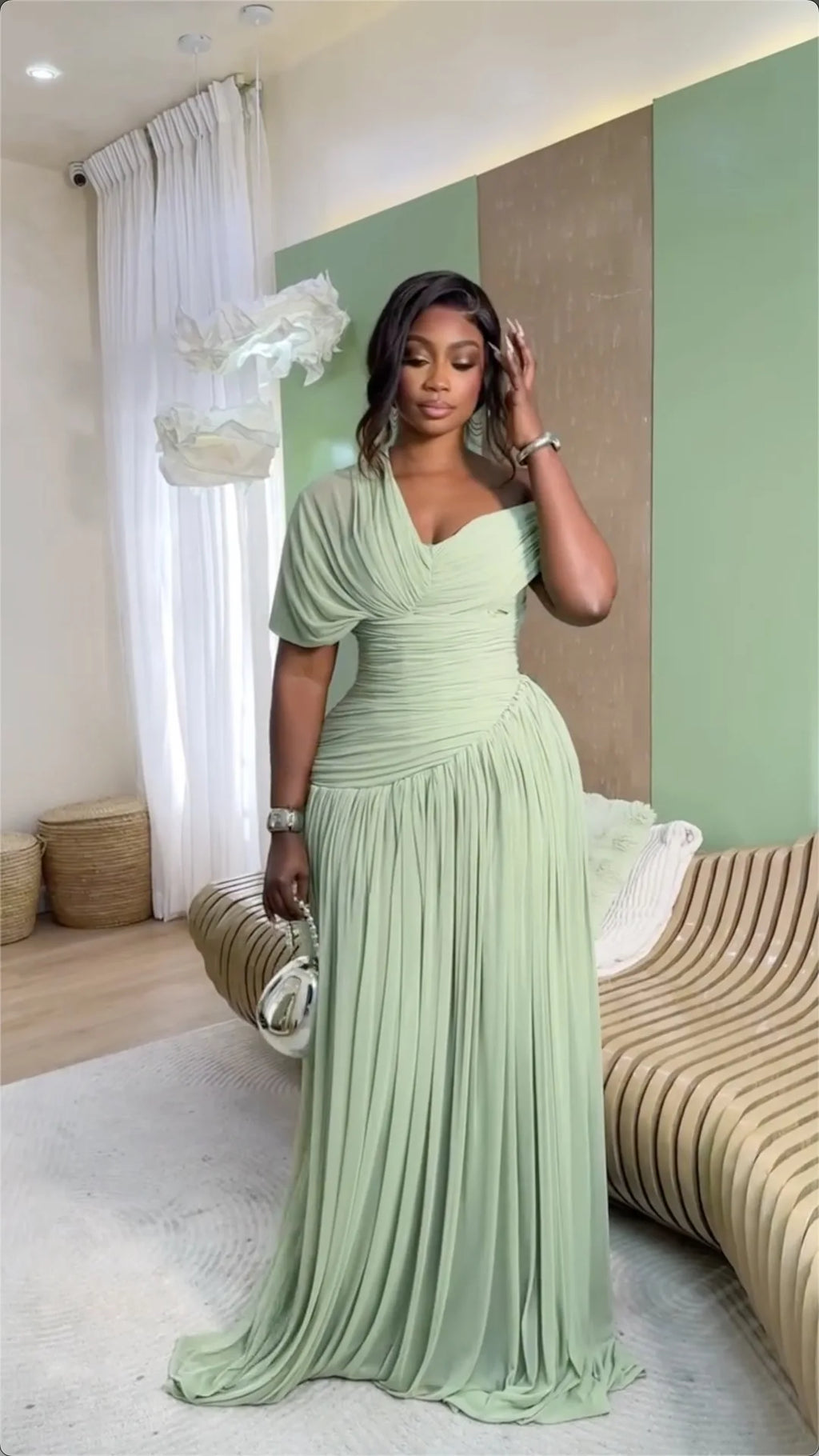 Dress Women Floor Length Dresses Vestidos Y2k Streetwear Tight Waist Sexy Pleated Elegant Splice Party Night Work 2026 Spring