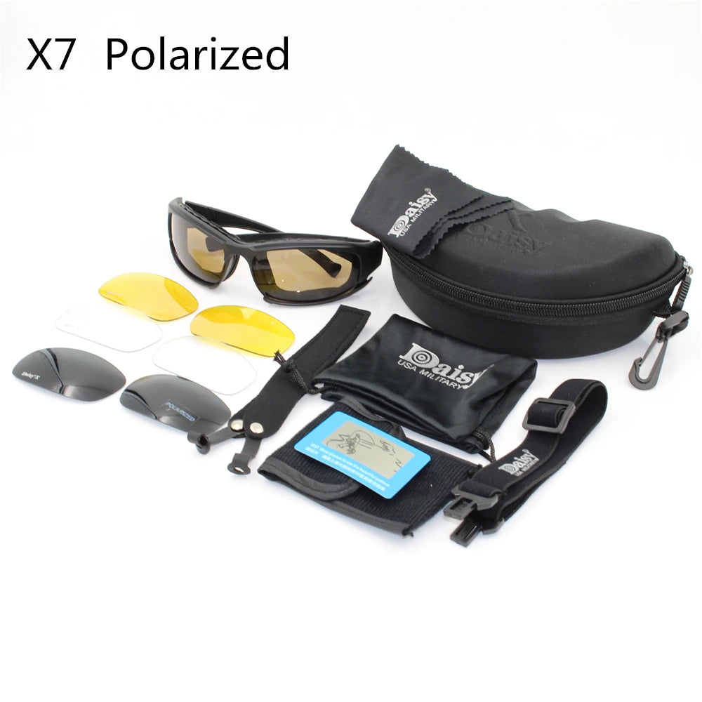 Daisy X7 glasses Men Military polarized Sunglasses Bullet-proof airsoft shooting Gafas smoke lens Motorcycle Cycling Goggles