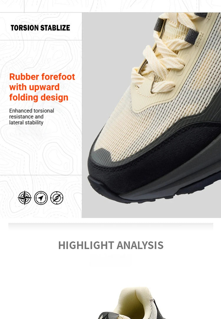 361 Degrees Qingyu Men Caravan shoes Summer Air Mesh Breathable Anti-slip Wear-resistant Male Outdoor Hiking Sneakers 672626767