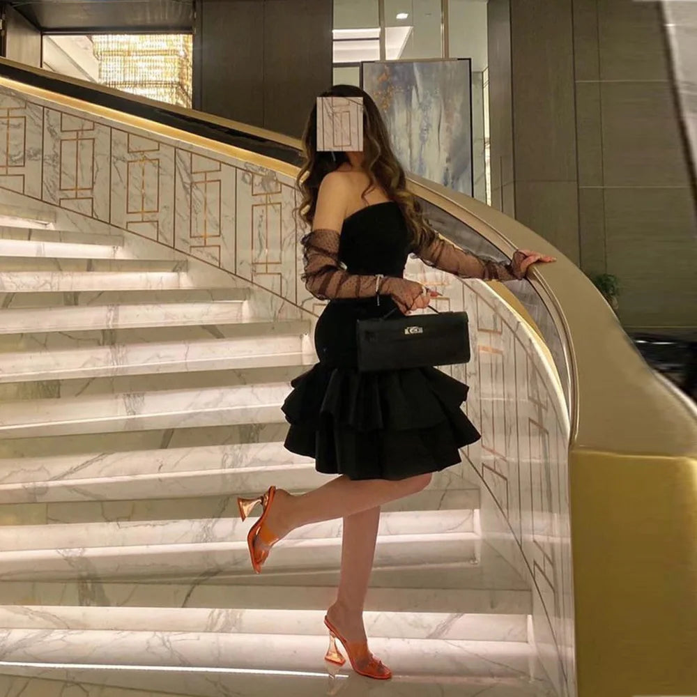 Mermaid Customized Exquisite Formal Occasion Dresses 2025 Strapless Party Dress Short Sexy Evening Gowns فساتين مناسب