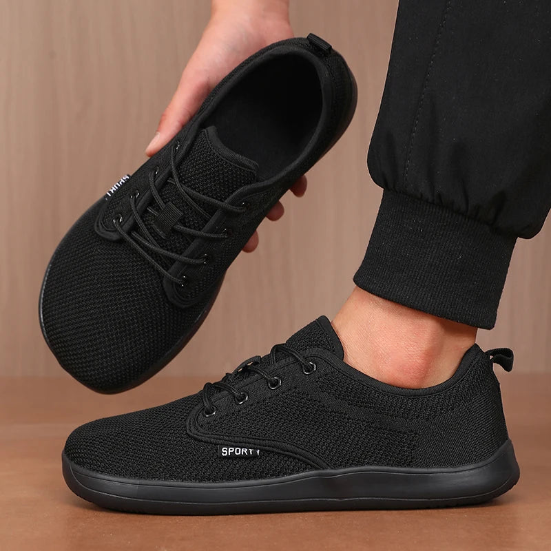 Unique Mesh Sports Shoes Flexible Wide Toe Breathable Minimalist Walking Shoes Outdoor Activities Tennis Foldable Men's Shoes