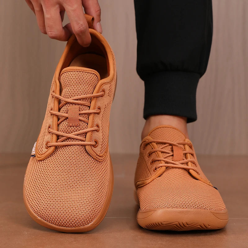 Unique Mesh Sports Shoes Flexible Wide Toe Breathable Minimalist Walking Shoes Outdoor Activities Tennis Foldable Men's Shoes