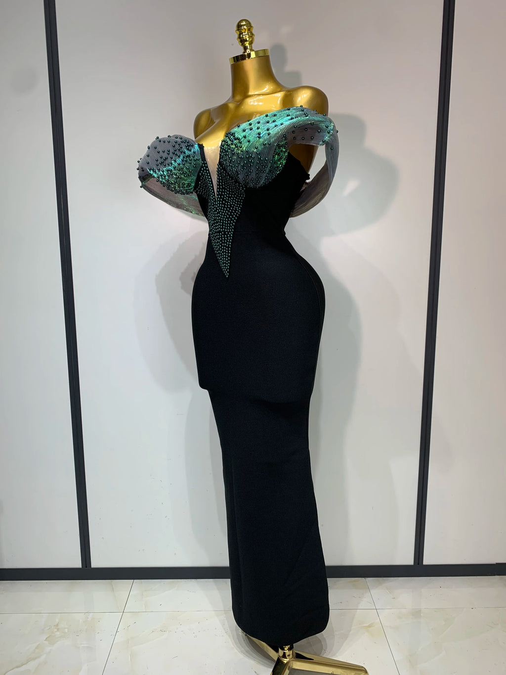 Women Celebrity Sexy Off Shoulder Beading Bodycon Maxi Long Bandage Dress 2025 Elegant Evening Club Party Luxury Birthday Outfit