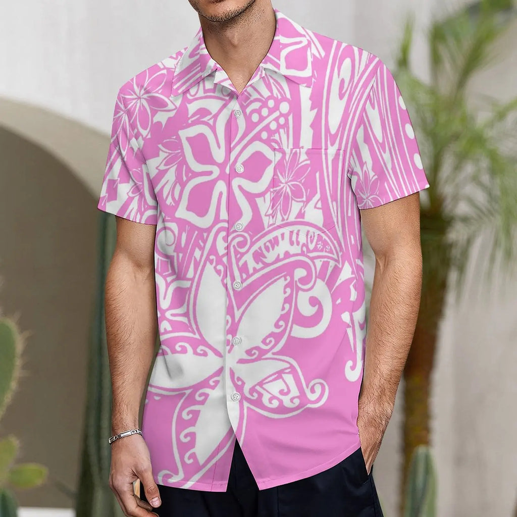 Support The Design Of Women'S Short Sleeve Dress Crew-Neck Samoan Polynesian Tribal Pattern And Hawaiian Men'S Shirt Couple Suit