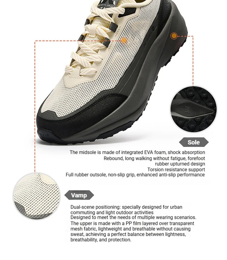 361 Degrees Qingyu Men Caravan shoes Summer Air Mesh Breathable Anti-slip Wear-resistant Male Outdoor Hiking Sneakers 672626767