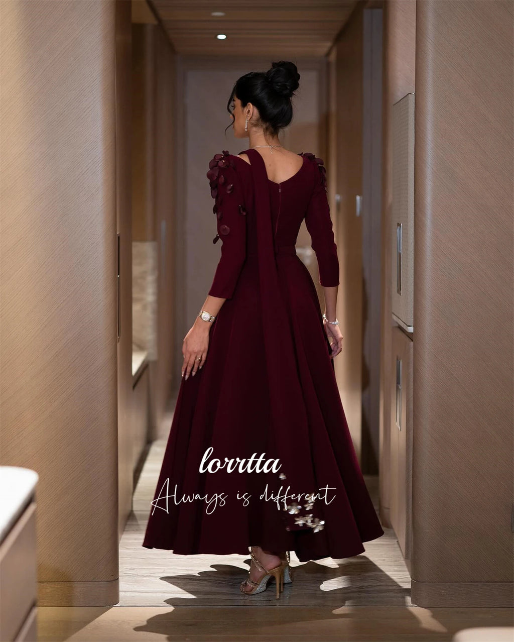 Lorrtta Customized Eid Dress Dresses for Quinceanera Grace Elegant Gowns Wedding Party Dress Long Sleeves Evening Gown Robe Prom