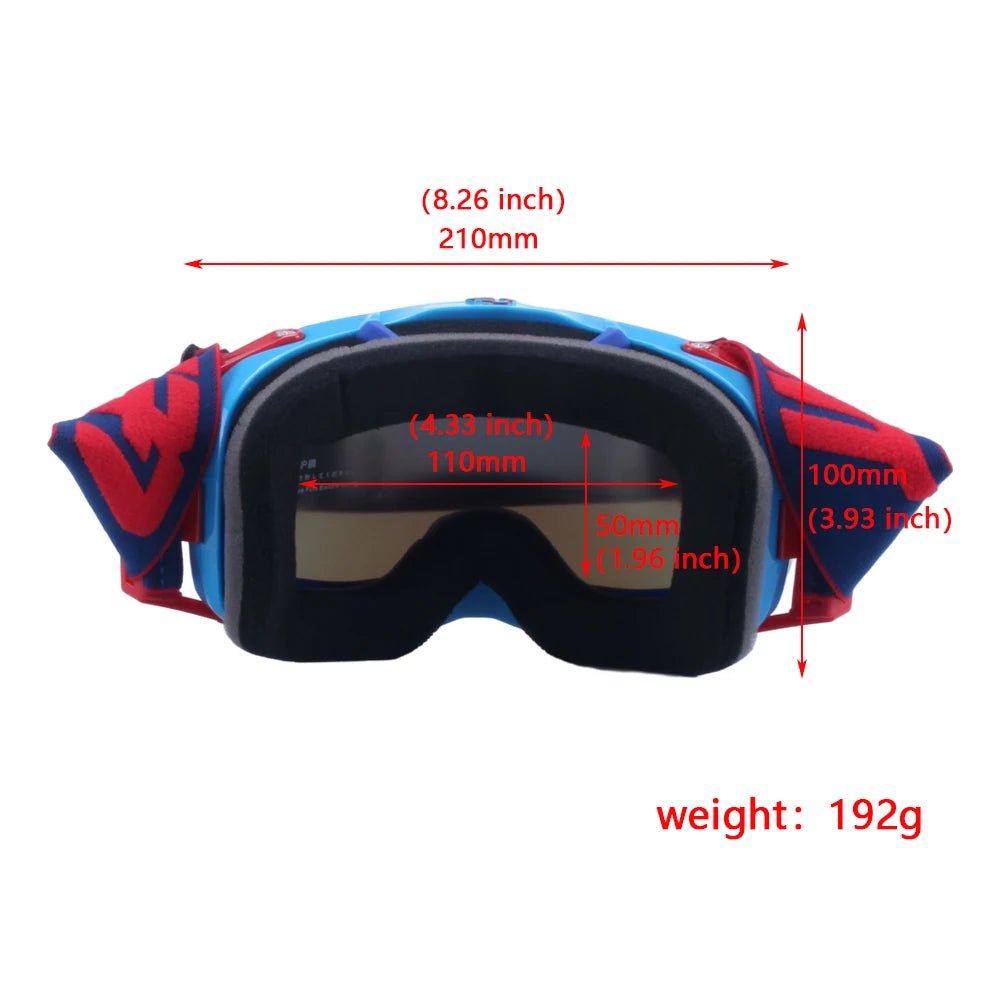 Motocross Goggles 6.5 Double Layer Anti Fog Cycling Glasses  Gafas Para  Mask Motorcycle Motorcycle Helmet Glasses for Men
