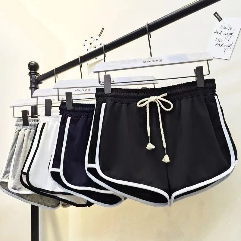 Summer Fashion Casual Bottoms Shorts Women Candy Color Breathable Plus Size Shorts Casual Lady Elastic Waist Sports Short Pants