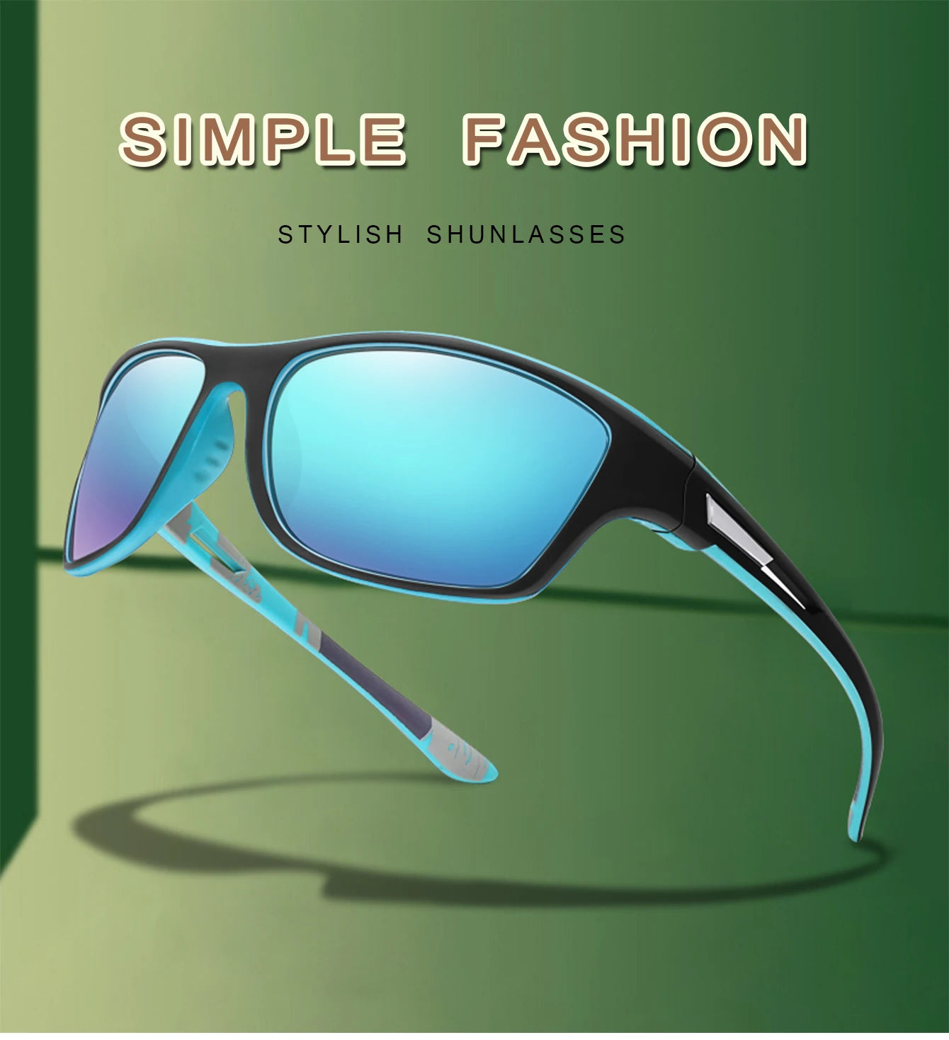 Men's Polarized Fishing Sunglasses Men Women Cycling Driving Hiking Sun Glasses Anti-glare UV400 Eyewear TAC Lens 1 pc