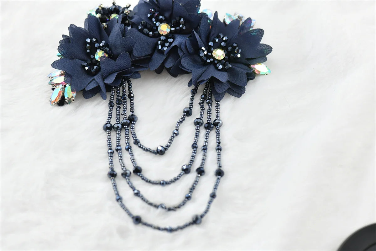 1 pcs fringe rhinetones Brooch Pin Corsage Collection  Perfect for Dancing  Celebration clothes crafts