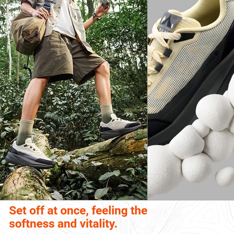 361 Degrees Qingyu Men Caravan shoes Summer Air Mesh Breathable Anti-slip Wear-resistant Male Outdoor Hiking Sneakers 672626767