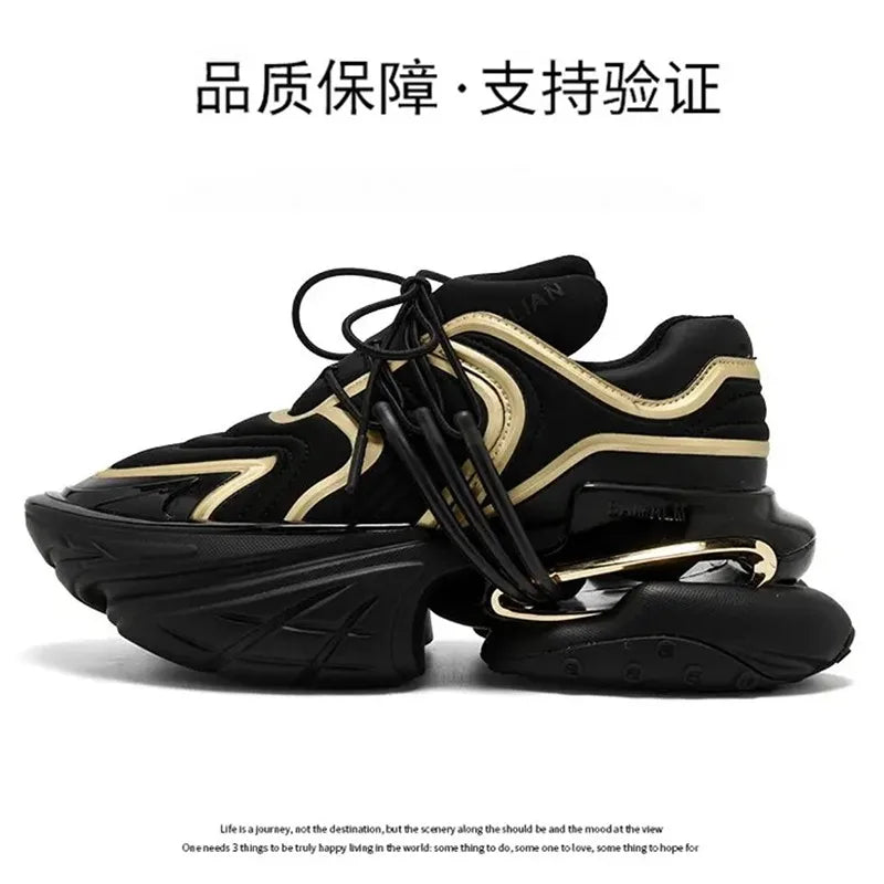 2026 Fashion Height Increase Sport And Leisure Shoe Designer Couples Outdoor Walking Shoe Thick Bottom Sport Shoe
