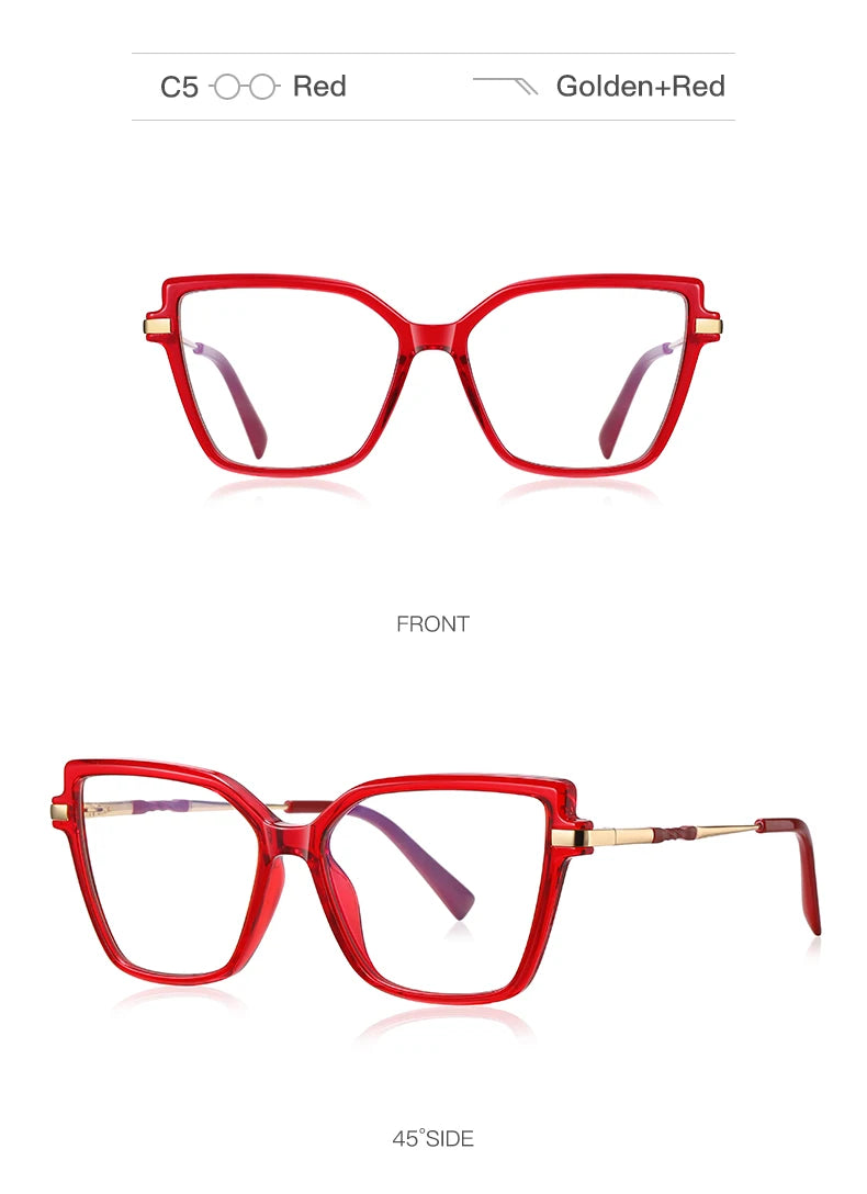 BEMORE Butterfly Anti-Blue Light Customizable Prescription High Quality Woman Reading Computer Eyewear Diopter 0 to +-400