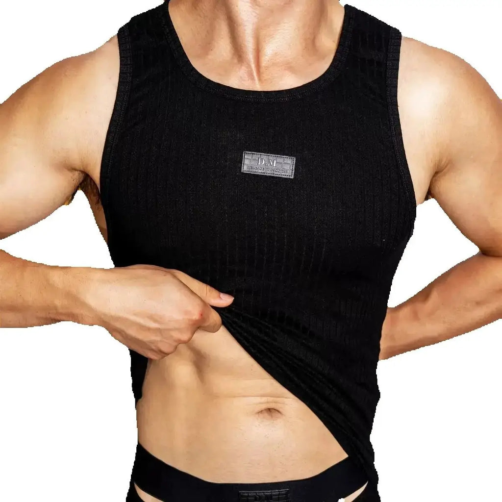 Men's Vest Fashion Trend Sports Breathable Vest Sleeveless Solid Tank Tops