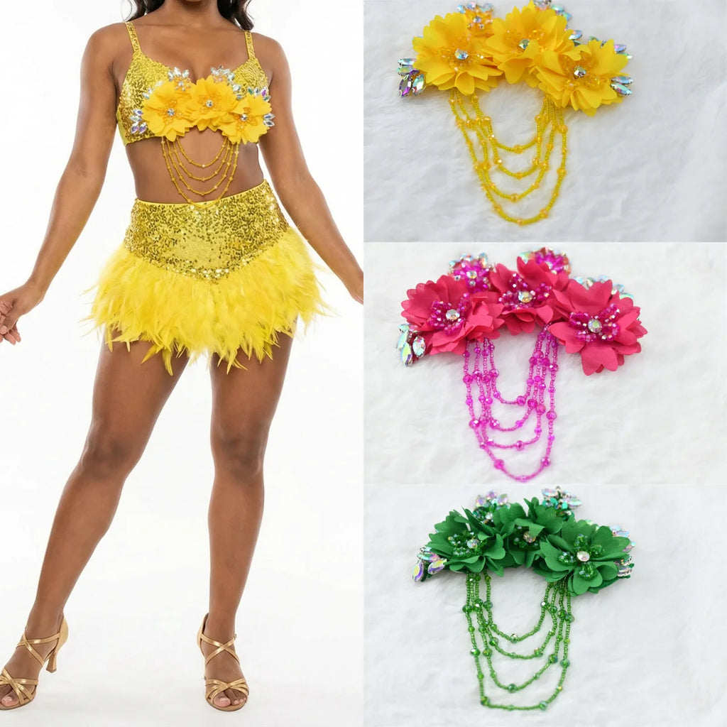 1 pcs fringe rhinetones Brooch Pin Corsage Collection  Perfect for Dancing  Celebration clothes crafts