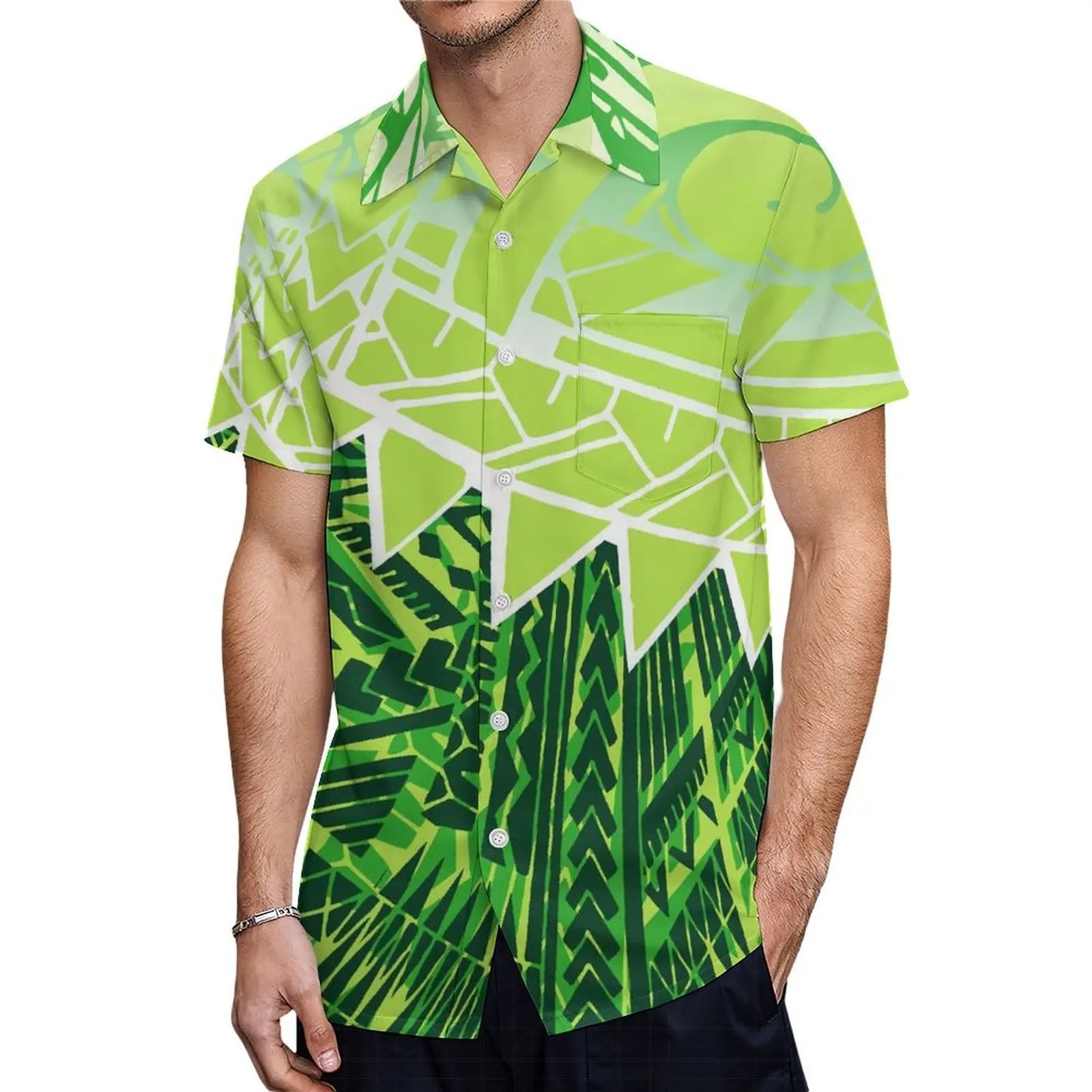 Support The Design Of Women'S Short Sleeve Dress Crew-Neck Samoan Polynesian Tribal Pattern And Hawaiian Men'S Shirt Couple Suit