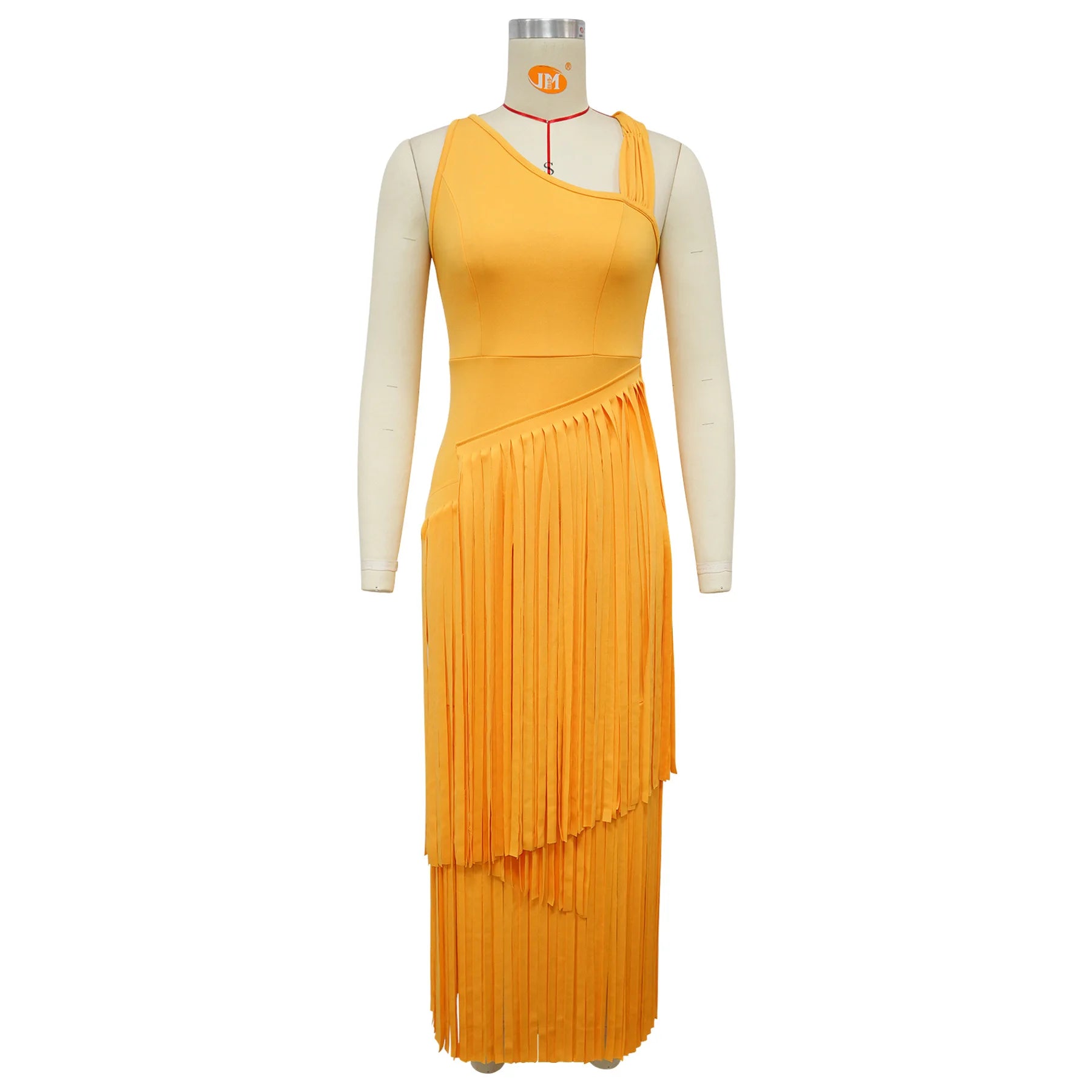 Summer Solid Color Tassel Dress for Women Elegant Slim Fit Women's Dress Fashionable Casual Maxi Dress