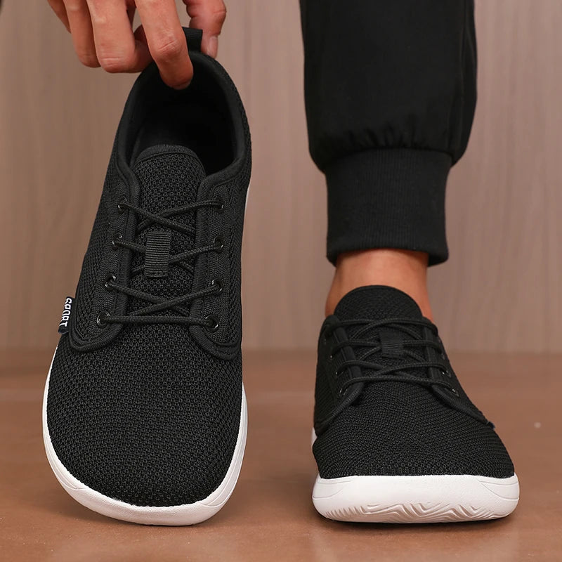 Unique Mesh Sports Shoes Flexible Wide Toe Breathable Minimalist Walking Shoes Outdoor Activities Tennis Foldable Men's Shoes