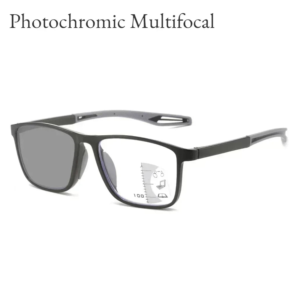 Photochromic TR90 Anti-blue Light Multifocal Reading Glasses New Progressive Near Far Eyewear Men Women Sports Eyeglasses