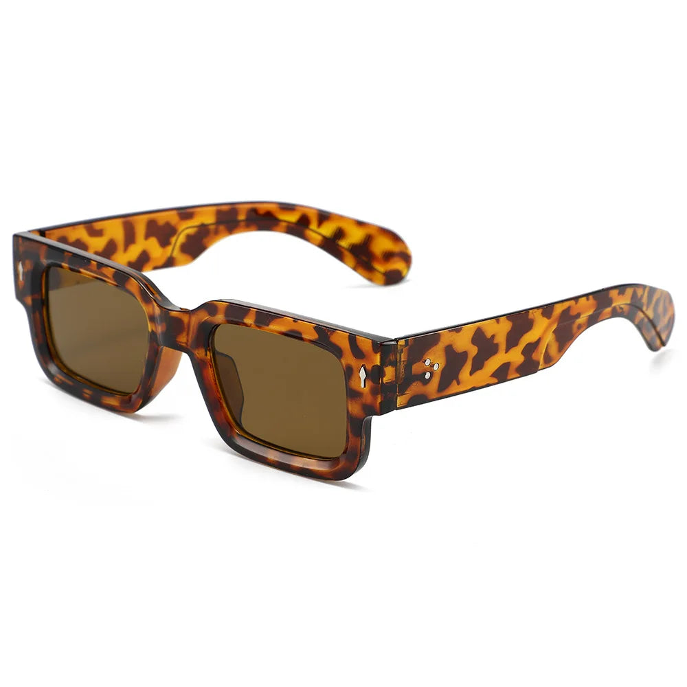 Unisex Retro Square Sunglasses Classic UV Protection Plastic Frame Shades Eyewear Outdoor Travel Driving Sun Glasses UV400