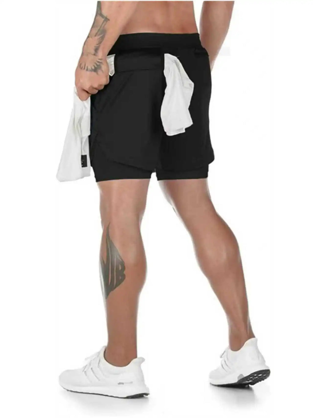 Latest Cross Bible Graphic 2-in-1 Athletic Shorts Men Fitness Christian Gym Workout Running with Cell Phone Pocket Towel Shorts