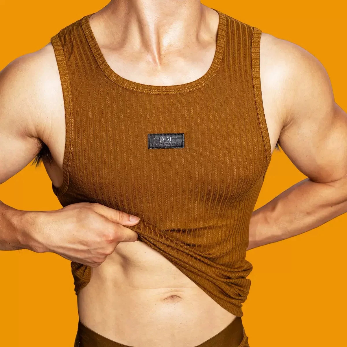 Men's Vest Fashion Trend Sports Breathable Vest Sleeveless Solid Tank Tops