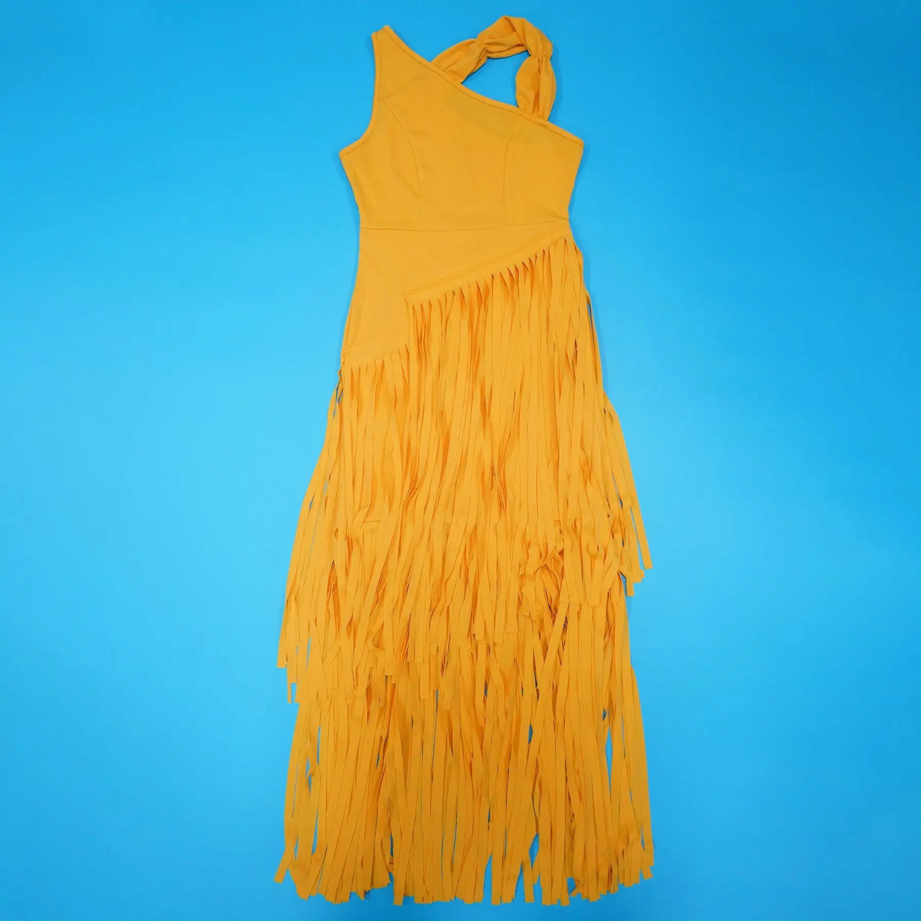 Summer Solid Color Tassel Dress for Women Elegant Slim Fit Women's Dress Fashionable Casual Maxi Dress