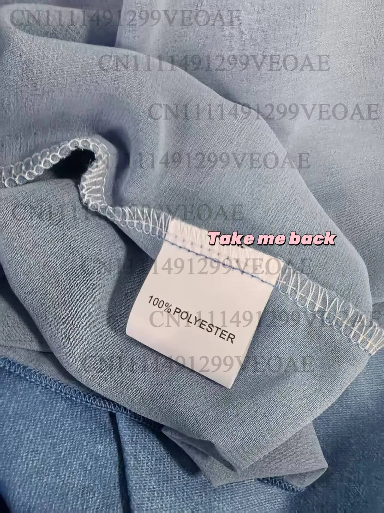 Women's Denim Maxi Dress Mesh Splice Long Sleeve Turn Down Collar Single-breasted Belted Organza Hem Casual Elegant Shirt Dress