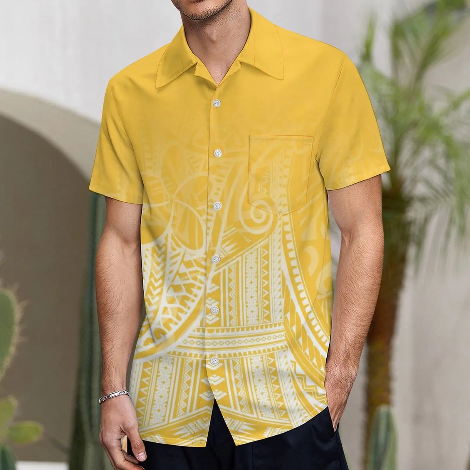 Support The Design Of Women'S Short Sleeve Dress Crew-Neck Samoan Polynesian Tribal Pattern And Hawaiian Men'S Shirt Couple Suit