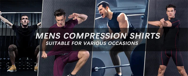Sports Compression Shirt Men's T-Shirt Short Sleeve Quick Dry Summer Fitness Top Bodybuilder T-shirt Running Men's Gym Clothing