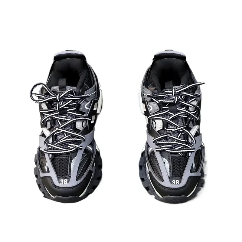 Luxury Design High Quality Calfskin Men's Riveted Board Shoes Casual Fashion Versatile Lacing Flat Bottom Sports Shoes for Man