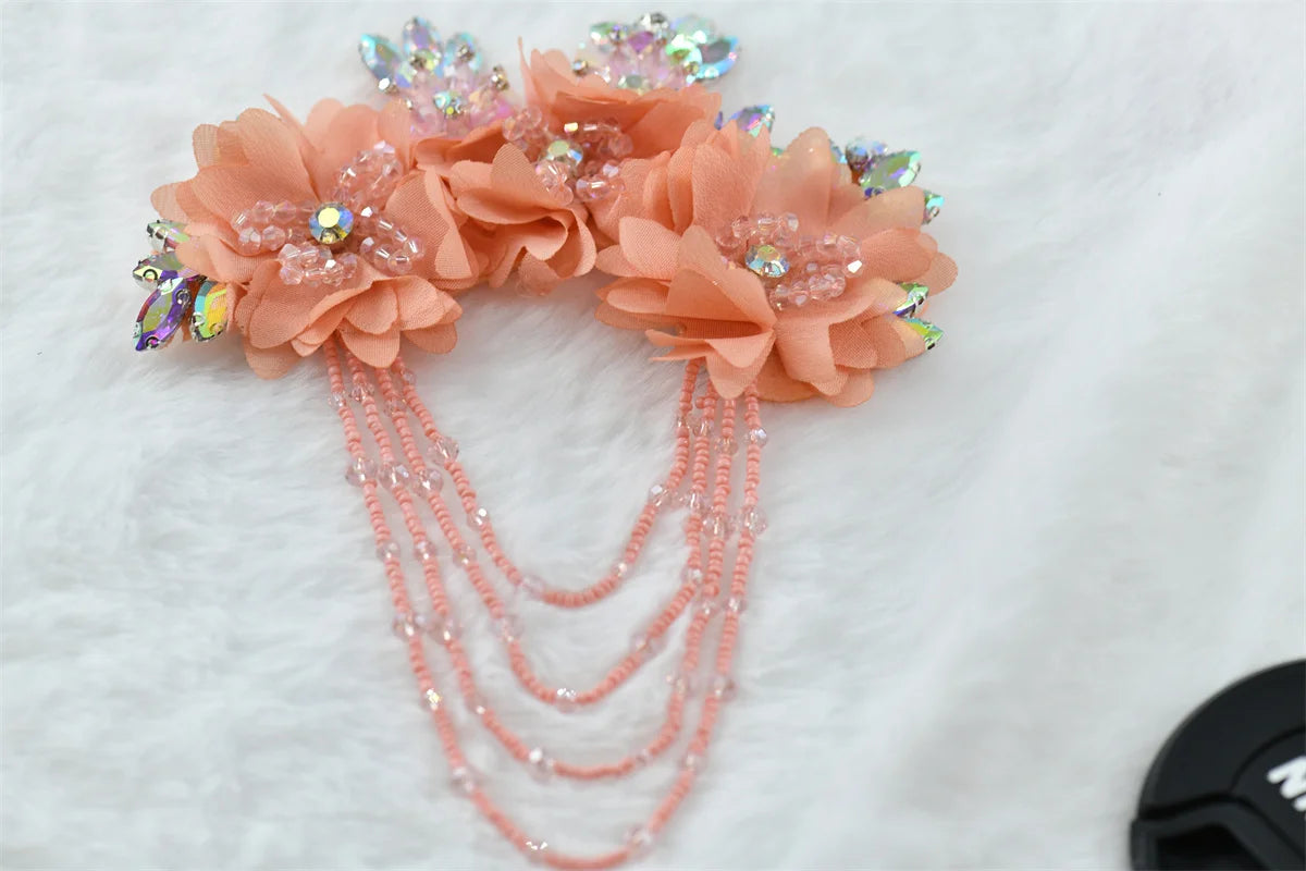 1 pcs fringe rhinetones Brooch Pin Corsage Collection  Perfect for Dancing  Celebration clothes crafts