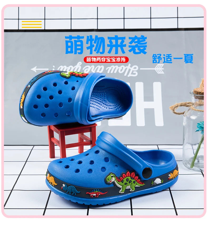New Fashion Cartoon Sandals for Kids Summer Slippers Boys Girls Casual Garden Shoes Hollow-out Beach Shoes Clogs for Children