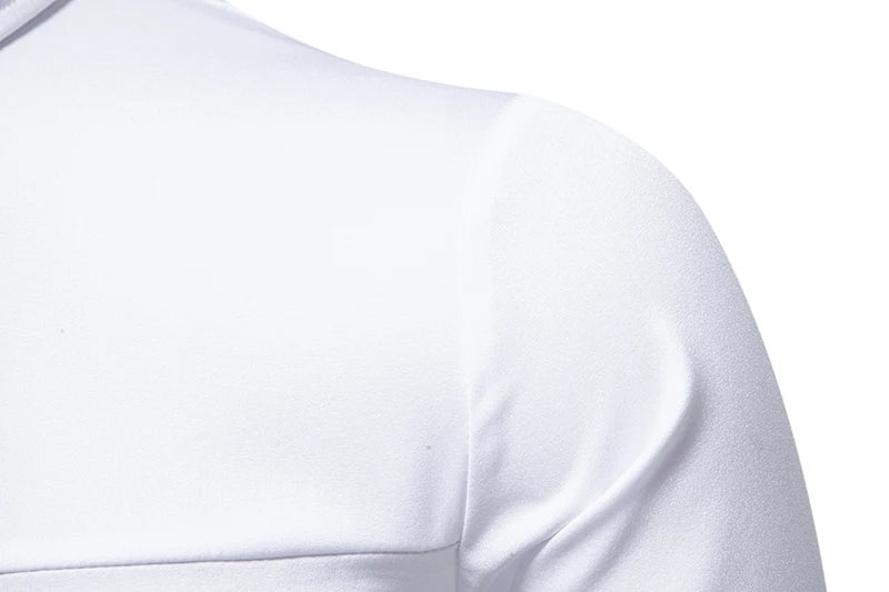 Fashion Man Stand Collar Shirt  Personality Oblique Button Irregular Long Sleeve Business Festival Hombre Mens Dress Shirts
