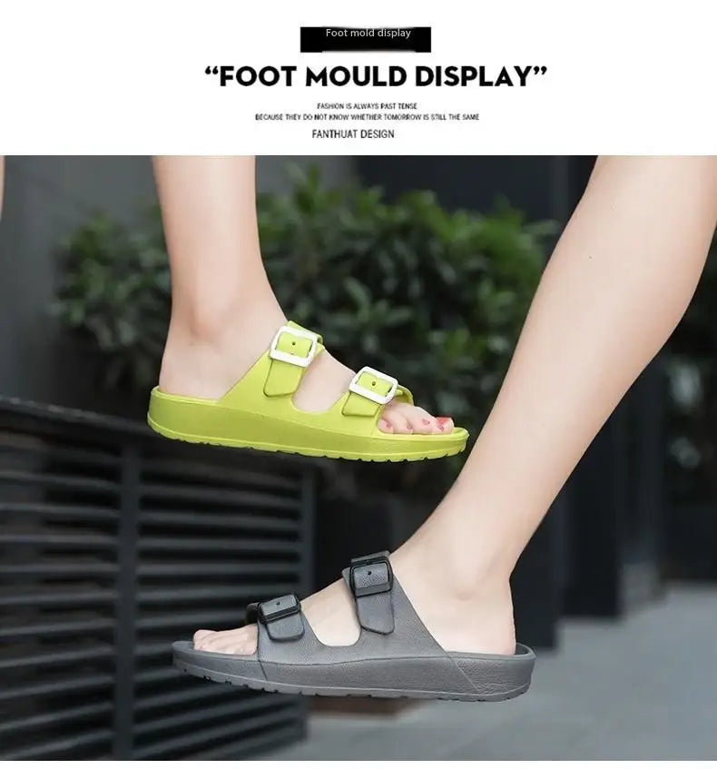 Lightweight adjustable EVA sandals with dual straps for couples. Ideal for outdoor & indoor use.