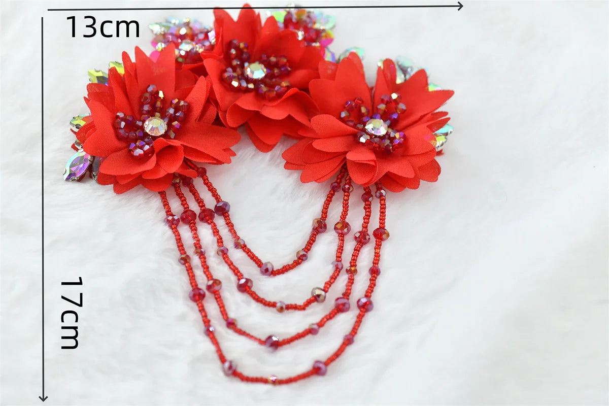 1 pcs fringe rhinetones Brooch Pin Corsage Collection  Perfect for Dancing  Celebration clothes crafts