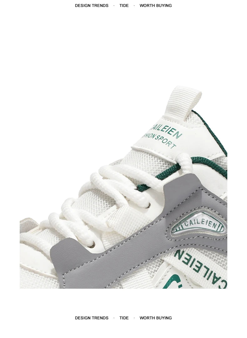 Men's Thick sole casual sneakers four seasons breathable lightweight soft-sole outdoor running shoes students speed sports shoes